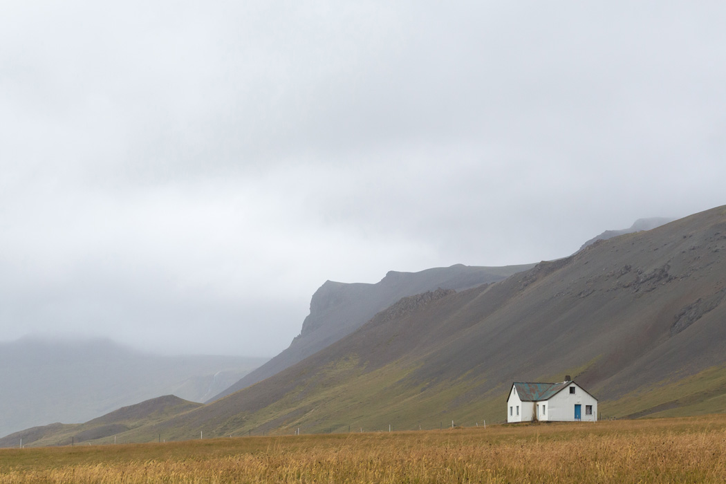 Lone house found on Road 54 on the Snaefellsnes Peninsula of Iceland