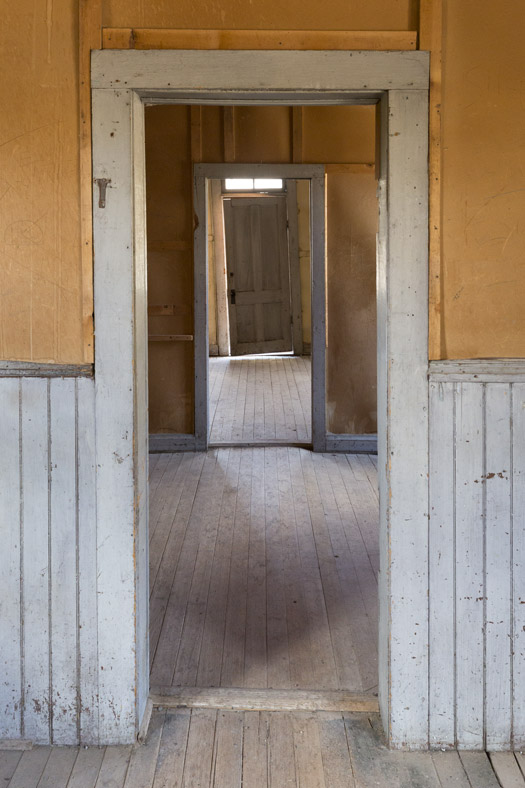 Corridor in abandoned house. Bannack, Montana