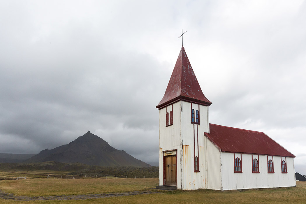 Hellnar Church in Hellnar, Iceland
