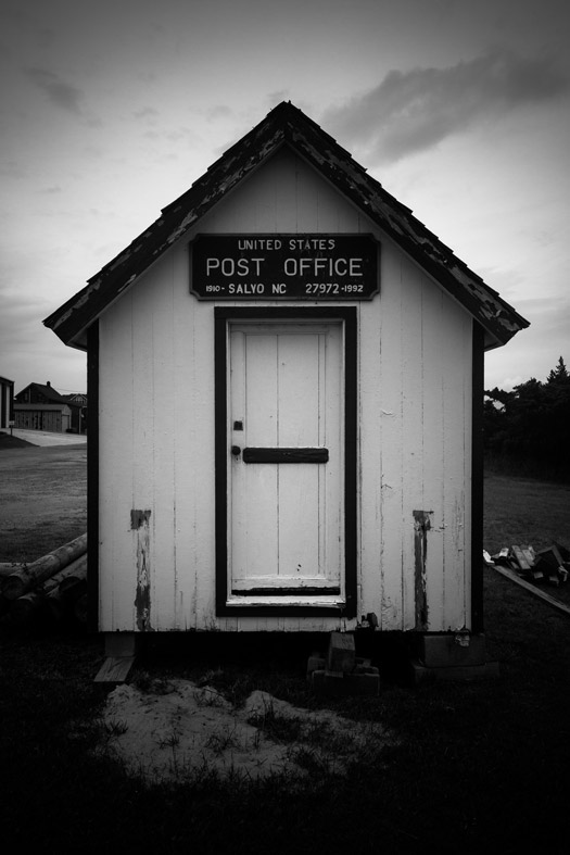 Century-old post office building used in Salvo on the Outer Banks, North Carolina